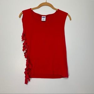 Old Navy Red Tied See Through Top